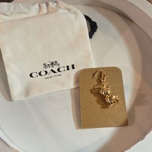 Coach Gold Bear Keychain